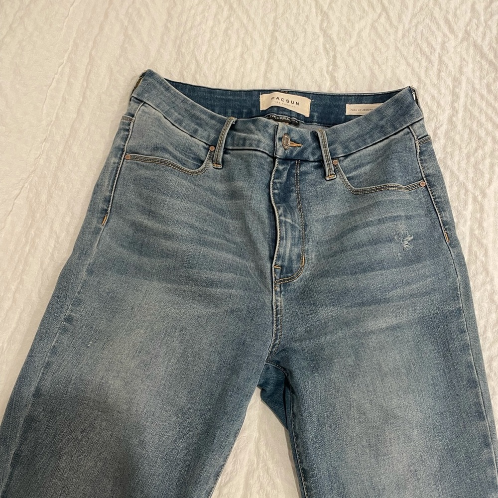 PACSUN light wash high rise